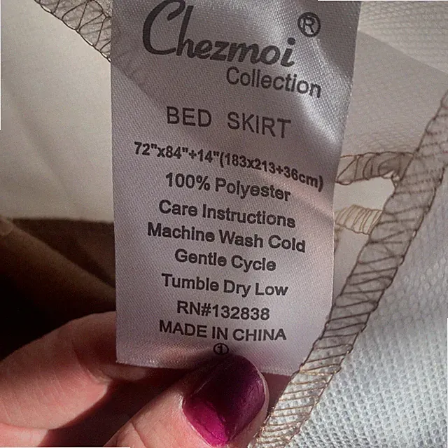 Chezmoi Micro Suede King Size Bed Skirt Brand New