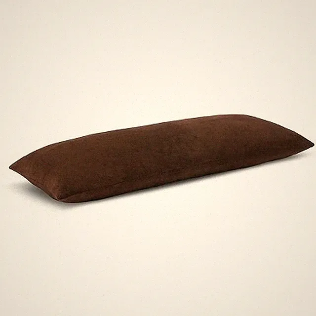 D&M Microsuede Body Pillow Cover Pillowcase w/Double Zippers 20"x54", Brown