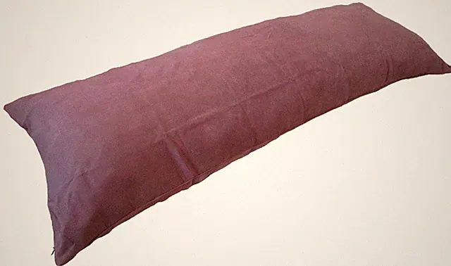 D&M Microsuede Body Pillow Cover Pillowcase w/Double Zippers 20"x54", Grape