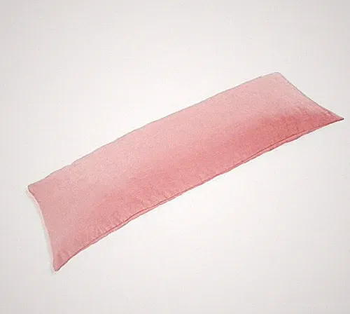 D&M Microsuede Body Pillow Cover Pillowcase w/Double Zippers 20"x54", Light Pink