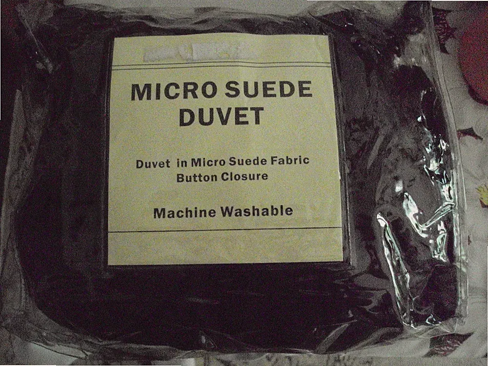 Micro Suede Queen Duvet Cover Chocolate Brown Buttons NEW/NOS Vintage 88"L x96"W