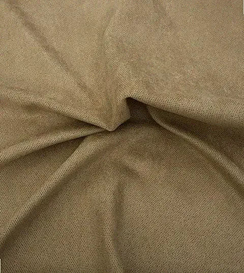 Microsuede Light Brown Tan Textured Faux Suede Fabric - 1/3 Yard Piece