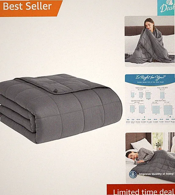 Modern 15lbs Weighted Blanket - Breathable Glass Beads for All-Season Comfort