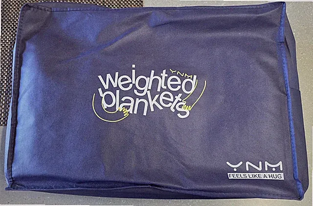 YnM Weighted Blanket Gray Solid Color Rectangular 68x46 Microsuede 14lb